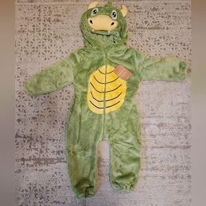 Toddler Infant Baby Boy Girl Soft Warm Onesie 18m Dinosaur Dragon Green New